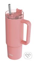 Nerezový termohrnček so slamkou Vibe Coral 880 ml