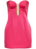 Strapless Satin Bustier Mini Dress
