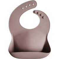 Mushie Silicone Baby Bib нагрудник Warm Taupe 1 кс