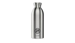 24 Bottles Clima Bottle Brushed Steel 500ml Unisex - Flaše 24Bottles - Sivá - CB_050_50-One-size - Size: One size