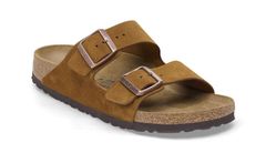 Birkenstock Arizona Suede Leather Regular Fit Brown Femei - Sandale Birkenstock - Maro - 1027082-10.5 - Size: 10.5