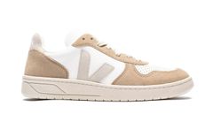 Veja V-10 CHROMEFREE LEATHER WHITE NATURAL SAHARA Ženy - Tenisky Veja - Bílá - VX0503298A-4 - Size: 4