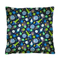 Bertoni Home Unisex's Square Pillow Rocket Navy Blue/Green