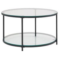 MID.YOU KONFERENČNÝ STOLÍK, čierna, sklo, 80/80/45 cm