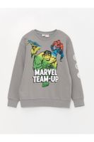 LC Waikiki Boys' Crew Neck Marvel Printed Long Sleeve Sweatshirt