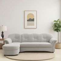 MID.YOU ROHOVÁ SEDAČKA, textil, strieborná