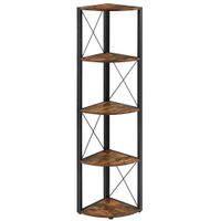 Boxxx ROHOVÝ REGÁL, hnedá, čierna, železo, 30/160/30 cm