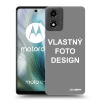 Silikónový čierny obal pre Motorola Moto E14 - Vlastný fotka/motiv