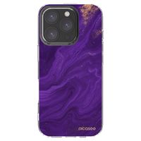 Silikónový prehľadný obal pre Apple iPhone 16 Pro - Purple