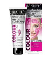 Revuele маска за лице - Regenerating Peel-off Glitter Mask - Color Glow - Pink