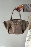 Torebka skórzana zamszowa Boto beżowa