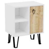 MID.YOU NOČNÝ STOLÍK, biela, farba duba, 50/63/35 cm