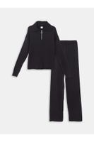 LC Waikiki Polo Neck Girl Sweater and Trousers