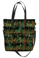 Bertoni Unisex's Shopper Bag Maxa Dragon Fly Brown/Green