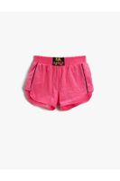 Koton Mini Shorts with Stripe Detail Elastic Waist.