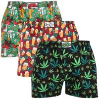 3PACK pánské trenky Styx art klasická guma vícebarevné (3A18589) S