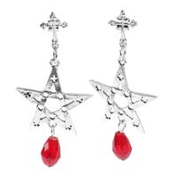 kolczyki Gothic Pentagram