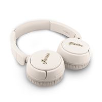 Bezdrátová sluchátka Guess Script Metal Logo, béžová