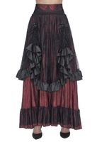 Damenrock DEVIL FASHION - Black and Red Gothic XS