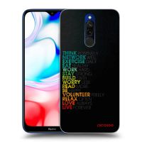 Silikónový prehľadný obal pre Xiaomi Redmi 8 - Motto života