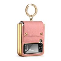 LEATHER ovitek z držalom Samsung Galaxy Z Flip 4 5G pink