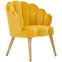 MID.YOU KRESLO, drevo, textil, žltá, écru