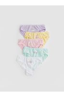 LC Waikiki 5-Piece Printed Cotton Girls' Briefs