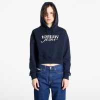 Φούτερ Tommy Jeans Relaxed Cropped Script Hoodie Blue L