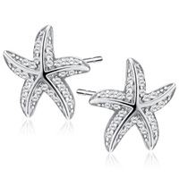 Olivie Stříbrné náušnice HVĚZDICE 9861