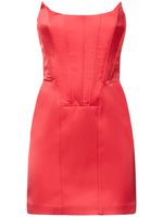 Stretch Satin Mini Bustier Dress