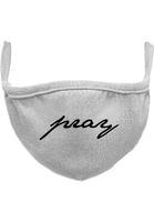 Pray Wording Heather Face Mask Grey