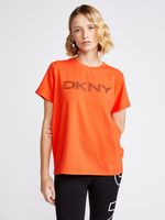 DKNY Striped Logo Majica narančasta