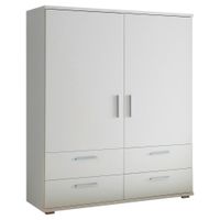 Carryhome VYSOKÁ KOMODA, biela, 120/140/38 cm