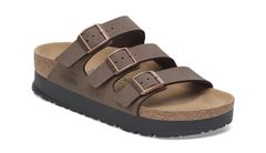 Birkenstock Florida III PAP Flex Platform Birko-Flor Birkibuc Narrow Fit Ženy - Sandály Birkenstock - Hnědá - 1029741-8 - Size: 8