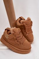 Boto Dziecięce Sneakersy Ocieplane Futerkiem Camel Mireen