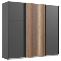 MID.YOU SKŘÍŇ S POSUVNÝMI DVEŘMI, barvy grafitu, barvy dubu, 300/216/65 cm
