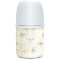Suavinex Poetry SX Pro Physiological S steklenička za dojenčke 0 m+ Slow Flow - Blue 120 ml