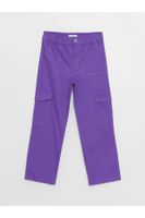 LC Waikiki Basic Girl's Cargo Pants with Elastic Waist