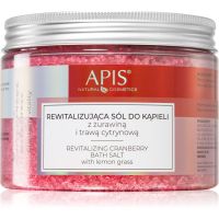 Apis Natural Cosmetics Cranberry Vitality relaksacijska sol za kopel z minerali Mrtvega morja 650 g