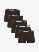 Nedeto Rebel Boxershorts 5 Stück Schwarz