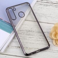 METALLIC Silikonski ovitek Samsung Galaxy A21 črn