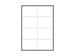 100 ks - Samolepiace biele matné etikety 105x74 mm, 8 ks na A4