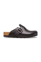 Birkenstock șlapi de piele Boston Vintage Wood Wire Buckle