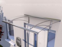 Vchodová strieška GUTTAVORDACH PT/G 160 x 90 cm strieborná / číra GU7200503