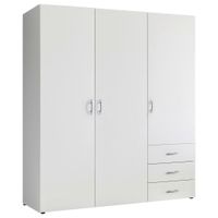 P & B SKRIŇA S OTOČNÝMI DVERAMI, biela, 150/176/51,3 cm