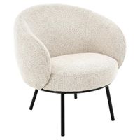 Lomoco DIZAJNOVÉ KRESLO, kov, textil, čierna, svetlosivá