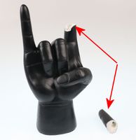 stojak na słuchawki (dekoracja) SUCK UK - BLACK ROCK ON - USZKODZONE