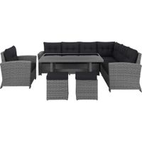 Ambia Garden ZÁHRADNÁ ZOSTAVA 6-dielne, kov, plast, sklo, textil