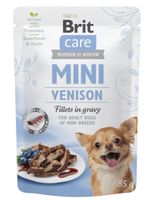 Brit Care Dog alutasak Mini Venison fillets in gravy 85 g | Alutasakos eledel kutyáknak