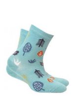 Gatta G34.01N Cottoline girls' socks patterned 27-32 turquoise 290